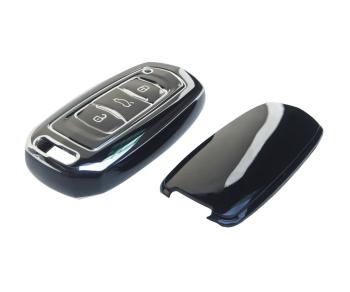 299 р. Чехол для брелока GEELY Atlas Pro,Emgrand GC9,Golden Hawk,GX7,Vision X6,GL Borui черный TORINO TORINO tpu-geely-58  с доставкой в г. Кемерово. Увеличить фотографию 1