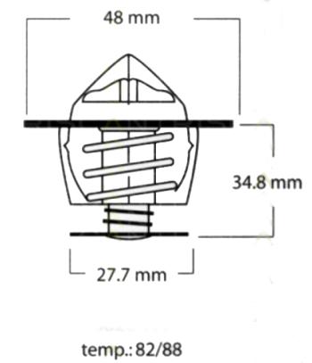 719 р. Термостат для TOYOTA ( 82*C )  #A,#E,#S,#C,#Y,1NT,QG13,QG15,QG18,QG16DE DAR tm270015  с доставкой в г. Кемерово. Увеличить фотографию 4