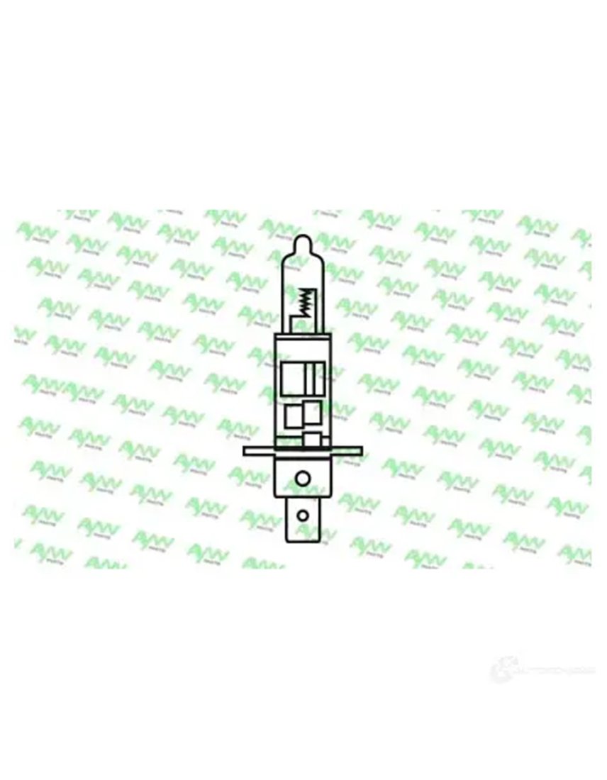 98 р. Лампа галогеновая H1 12V 55W P14.5S SUPER WHITE AYWIPARTS aw1910010w  с доставкой в г. Кемерово