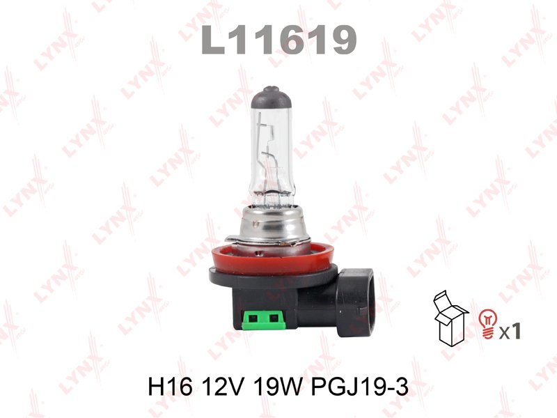 699 р. Лампа H16 12V 19W PGJ19-3 LYNXauto l11619  с доставкой в г. Кемерово