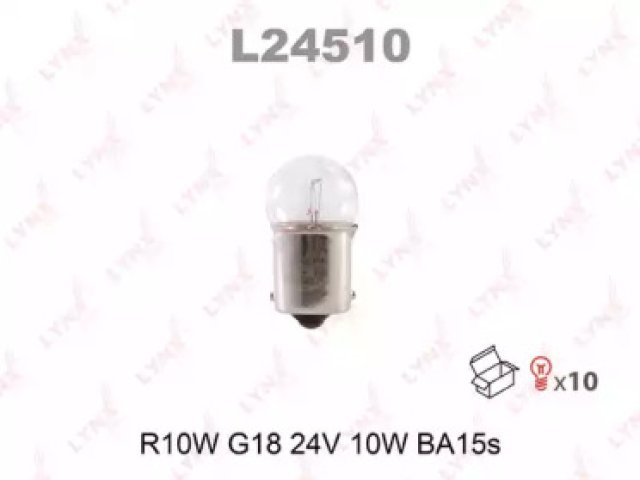18 р.  Лампа R10W 24V BA15S LYNXauto LYNXauto l24510  с доставкой в г. Кемерово