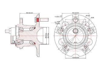 Ступичный узел задн. TOYOTA IPSUMNOAHVOXY 2WD 01- SAT st4245044020