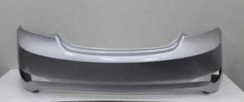 Бампер задний DAR (окрашенный) Hyundai Solaris  RBr (2014-2017) седан рестайлинг (Sleek Silver RHM (Серебристый металлик))