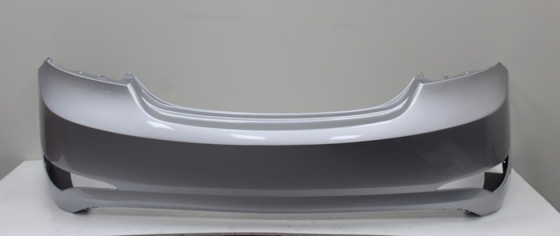 6 399 р. Бампер задний DAR (окрашенный)  Hyundai Solaris  RBr (2014-2017) седан рестайлинг (Sleek Silver RHM (Серебристый металлик))  с доставкой в г. Кемерово