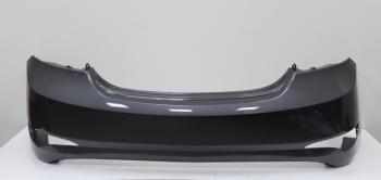 Бампер задний DAR (окрашенный) Hyundai Solaris  RBr (2014-2017) седан рестайлинг (Carbon Grey SAE (Серый металлик))