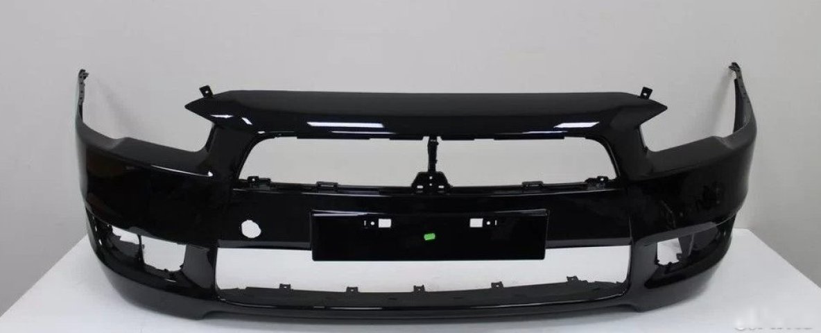 8 599 р. Бампер передний DAR (окрашенный)  Mitsubishi Lancer  10 CY (2007-2010) седан дорестайлинг, хэтчбэк дорестайлинг (Черный X42)  с доставкой в г. Кемерово