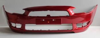 Бампер передний DAR (окрашенный) Mitsubishi Lancer  10 CY (2007-2010) седан дорестайлинг, хэтчбэк дорестайлинг (Красный P26)