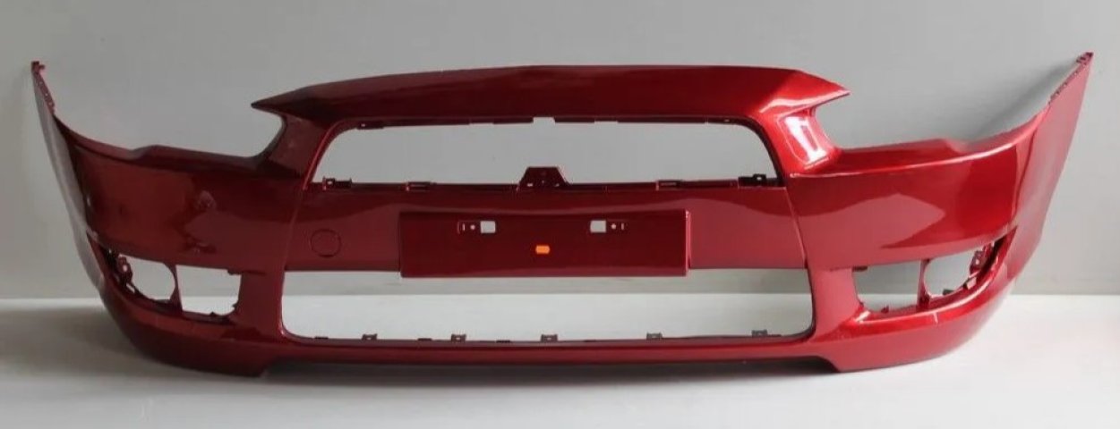 8 599 р. Бампер передний DAR (окрашенный)  Mitsubishi Lancer  10 CY (2007-2010) седан дорестайлинг, хэтчбэк дорестайлинг (Красный P26)  с доставкой в г. Кемерово