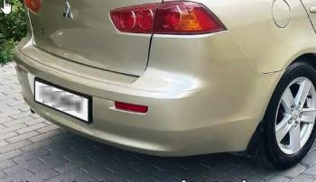 Бампер задний DAR (окрашенный) Mitsubishi Lancer  10 CY (2007-2017) седан дорестайлинг, седан рестайлинг (S18 Бежевый)