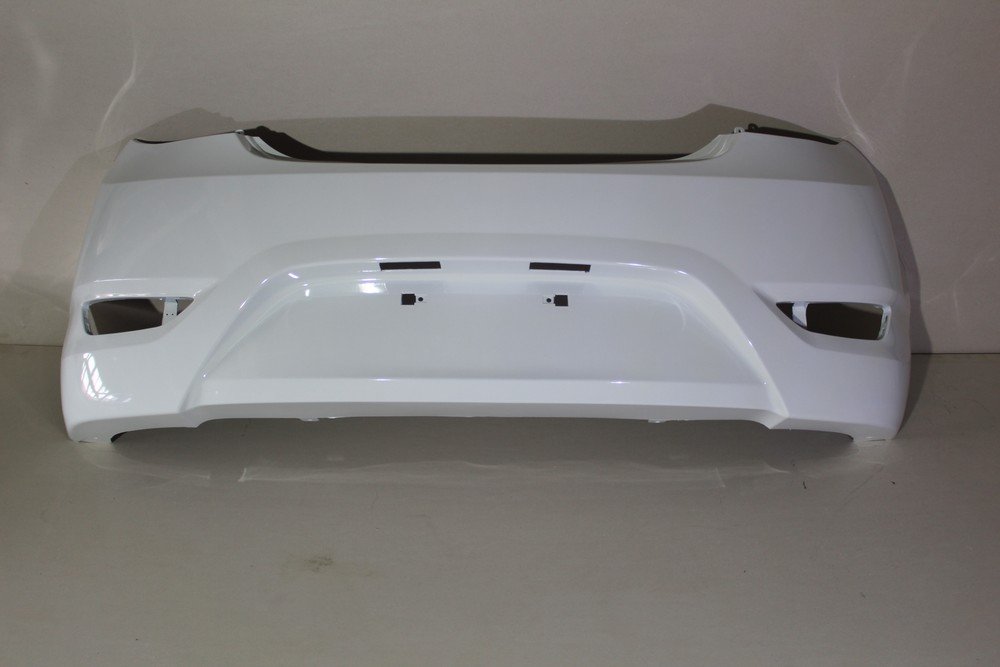 10 299 р. Бампер задний DAR (окрашенный)  Hyundai Solaris  RBr (2010-2014) хэтчбэк дорестайлинг (Cristal White PGU (Белый))  с доставкой в г. Кемерово