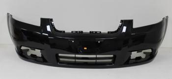 Бампер передний DAR (окрашенный) Chevrolet Aveo  T250 (2006-2011) седан рестайлинг (Carbon Flash GAR (Черный))