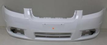 Бампер передний DAR (окрашенный) Chevrolet Aveo  T250 (2006-2011) седан рестайлинг (Galaxy White 11U (Белый))