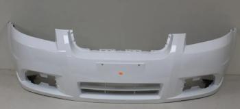 Бампер передний DAR (окрашенный) Chevrolet Aveo  T250 (2006-2011) седан рестайлинг (Summit White GAZ (Белый))