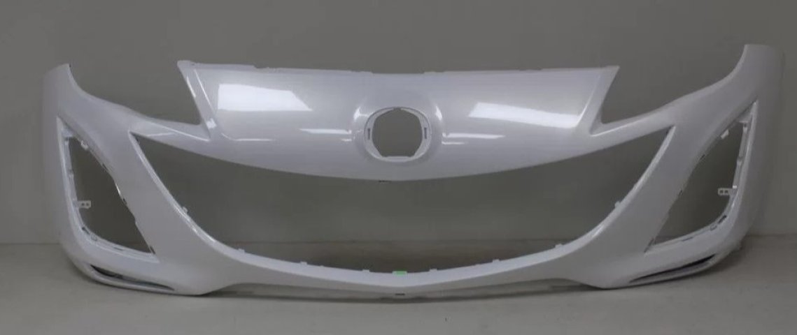 15 849 р. Бампер передний (Sport) DAR (окрашенный)  Mazda 3/Axela  BL (2009-2013) дорестайлинг, хэтчбэк 5 дв., рестайлинг, хэтчбэк (Crystal White 34K (Белый))  с доставкой в г. Кемерово
