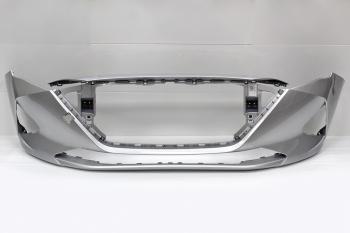 Бампер передний ТехноПласт Hyundai Solaris  HCR (2020-2022) седан рестайлинг (Серебристый металлик (Sleek silver RHM))
