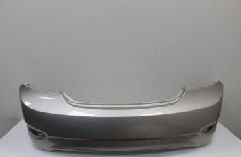 Бампер задний ТехноПласт (окрашенный) Hyundai Solaris  RBr (2010-2014) седан дорестайлинг (Stone Beige UBS (Бежевый металлик))