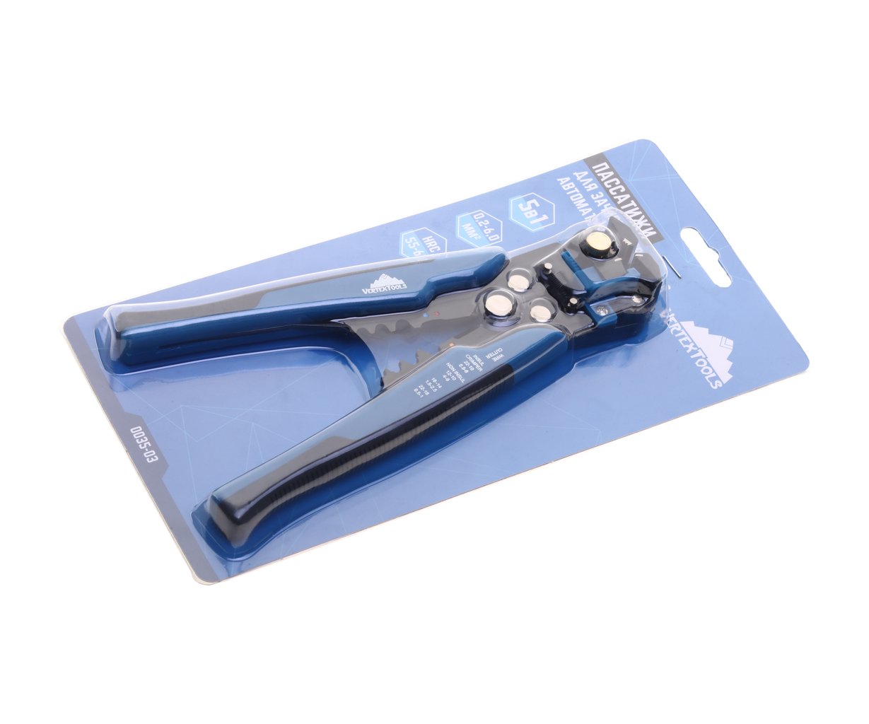 939 р. Клещи для снятия изоляции с кабелей 0.5-6мм автоматические VERTEXTOOLS VERTEXTOOLS 0035-03  с доставкой в г. Кемерово