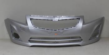 Бампер передний DAR (окрашенный) Chevrolet Cruze  J300 (2012-2015) седан рестайлинг (Switchblade Silver GAN (Серебристый))