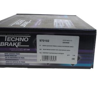 3 399 р. Колодки тормозные IVECO Daily стояночного тормоза (4шт.) TECHNO BRAKE TECHNO BRAKE 970102  с доставкой в г. Кемерово. Увеличить фотографию 3