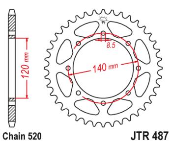 Звезда цепного привода JTR487 46  jtr487.46