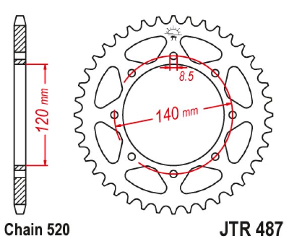 3 499 р. Звезда цепного привода JTR487 46  jtr487.46  с доставкой в г. Кемерово