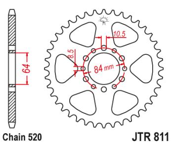 Звезда цепного привода JTR811 48  jtr811.48
