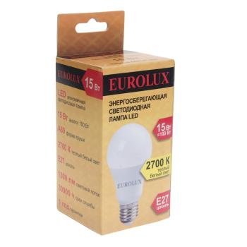 120 р. Лампа светодиодная E27 A60 15W (100W) 220V теплый EUROLUX EUROLUX 4606059029519 EUROLUX 4606059029519  с доставкой в г. Кемерово. Увеличить фотографию 2