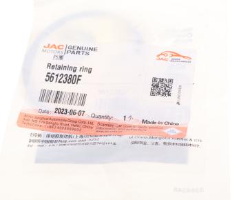 164 р. Кольцо JAC стопорное OE JAC 5612380f JAC 5612380f  с доставкой в г. Кемерово. Увеличить фотографию 2