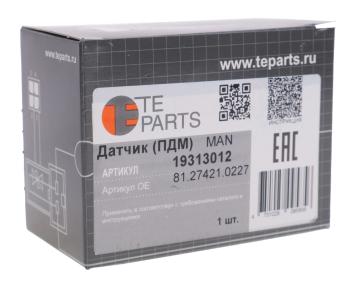 7 649 р. Датчик давления воздуха MAN TGA 12Bar (в пневмоподвеске заднего моста) TE PARTS TE PARTS 19313012 TE PARTS 19313012  с доставкой в г. Кемерово. Увеличить фотографию 3