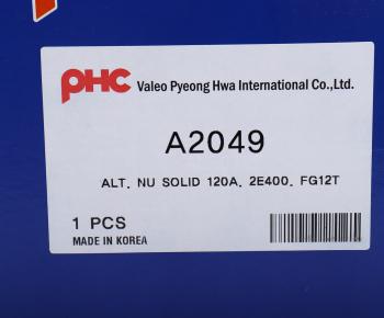 21 699 р. Генератор HYUNDAI Elantra (16-),ix35 (13-) KIA Sportage (14-) (120A,13.5V) VALEO PHC VALEO PHC a2049 VALEO PHC a2049  с доставкой в г. Кемерово. Увеличить фотографию 5
