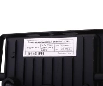 1 079 р. Светильник светодиодный 220V 30W 6500K с датчиком движения черный GRISARD ELECTRIC GRISARD ELECTRIC gre-004-0017 GRISARD ELECTRIC gre-004-0017  с доставкой в г. Кемерово. Увеличить фотографию 3