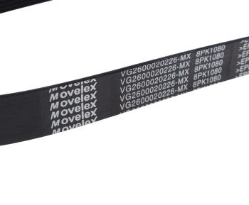 749 р. Ремень приводной поликлиновой 8PK1080 SITRAK HOWO MOVELEX MOVELEX vg2600020226-mx MOVELEX vg2600020226-mx  с доставкой в г. Кемерово. Увеличить фотографию 2