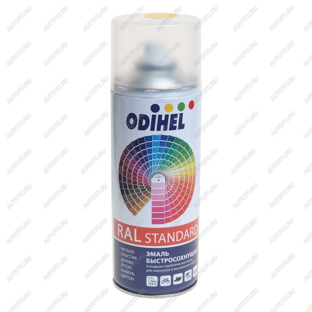 299 р. Краска рапсово-желтая RAL1021 алкидная аэрозоль 520мл ODIHEL ODIHEL ral1021a ODIHEL ral1021a  с доставкой в г. Кемерово