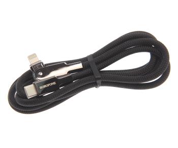 379 р. Кабель iPhone (5-)-USB Type C 1.2м BOROFONE BOROFONE bu41 black  с доставкой в г. Кемерово. Увеличить фотографию 1
