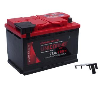 10 199 р. Аккумулятор UNICORN Red EFB 75Ач обратная полярность UNICORN 6ст75(0)  с доставкой в г. Кемерово. Увеличить фотографию 2