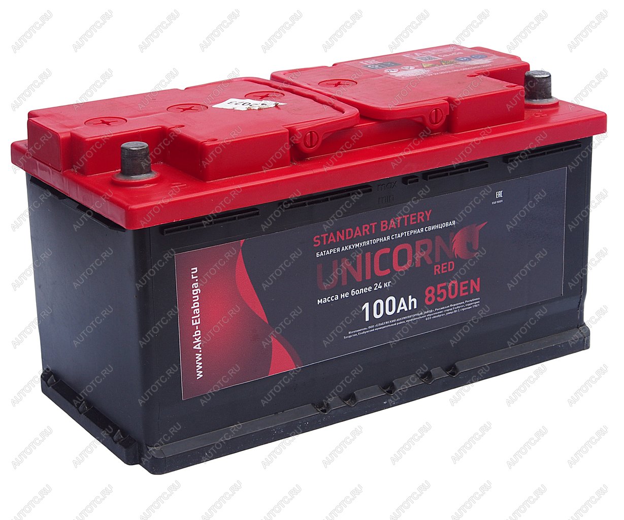 14 299 р. Аккумулятор UNICORN Red EFB 100Ач обратная полярность UNICORN 6ст100(0)  с доставкой в г. Кемерово