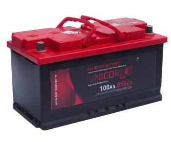 14 299 р. Аккумулятор UNICORN Red EFB 100Ач обратная полярность UNICORN 6ст100(0)  с доставкой в г. Кемерово. Увеличить фотографию 2