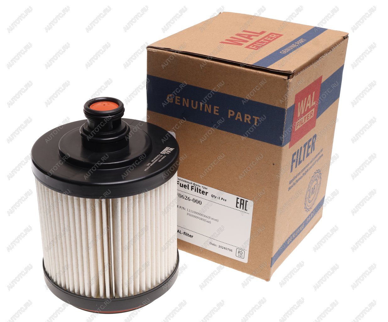 2 189 р. Фильтр топливный ГАЗель Next,NN дв.G21A (элемент) WAL FILTER WAL FILTER рsн0009180  с доставкой в г. Кемерово