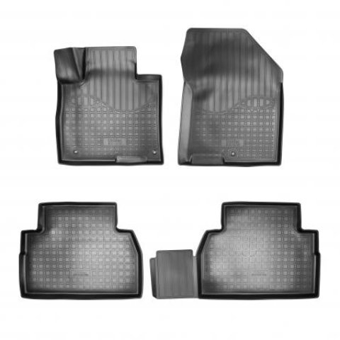 2 699 р. Коврики салонные 3D (5 мест) Norplast Unidec  Hyundai Santa Fe  TM (2018-2021) дорестайлинг (черные)  с доставкой в г. Кемерово