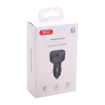 869 р. Устройство зарядное в прикуриватель с трансмиттером (bluetooth,hands free) XO XO bcc18 black  с доставкой в г. Кемерово. Увеличить фотографию 4