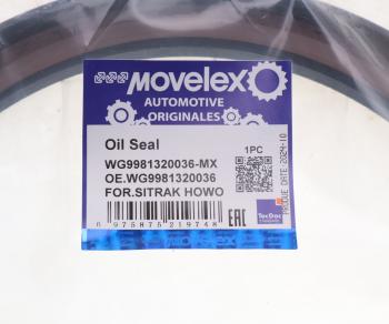 649 р. Сальник SITRAK HOWO хвостовика редуктора (85x145x36) (мост AC13) MOVELEX MOVELEX wg9981320036-mx  с доставкой в г. Кемерово. Увеличить фотографию 3