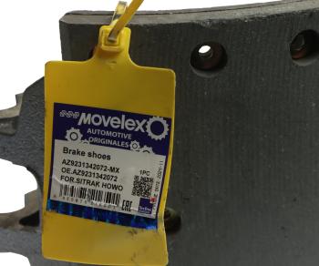 3 069 р. Колодки тормозные SITRAK HOWO задние с накладками (1шт.) MOVELEX MOVELEX az9231342072-mx  с доставкой в г. Кемерово. Увеличить фотографию 5
