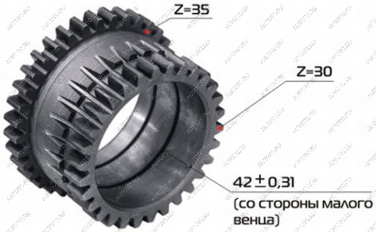 7 199 р. Шестерня КПП МТЗ понижающего редуктора РУП МЗШ МЗШ 70-1721041  с доставкой в г. Кемерово