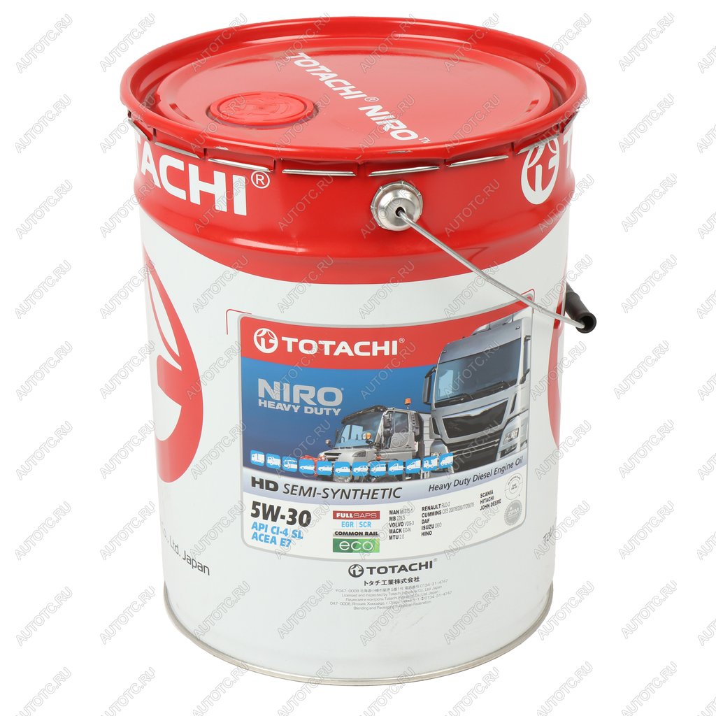 10 249 р. Масло дизельное NIRO HD CI-4SLE7 5W30 псинт.19л TOTACHI TOTACHI 1d720  с доставкой в г. Кемерово