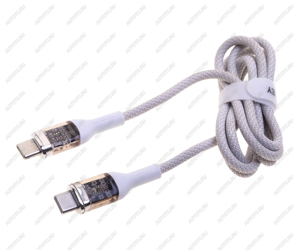 769 р. Кабель USB Type C-USB Type C 1м THREEKEY THREEKEY tk-nb05 60w white  с доставкой в г. Кемерово
