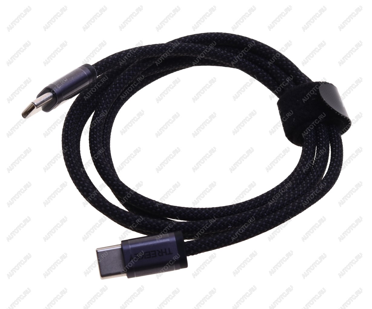 529 р. Кабель USB Type C-USB Type C 1м THREEKEY THREEKEY tk-nb07 60w black  с доставкой в г. Кемерово