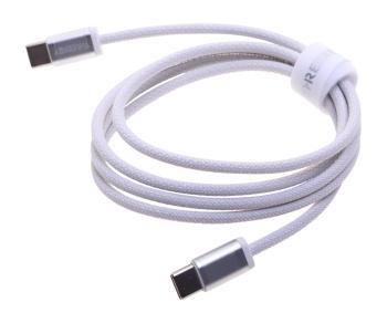 529 р. Кабель USB Type C-USB Type C 1м THREEKEY THREEKEY tk-nb07 60w white  с доставкой в г. Кемерово. Увеличить фотографию 1