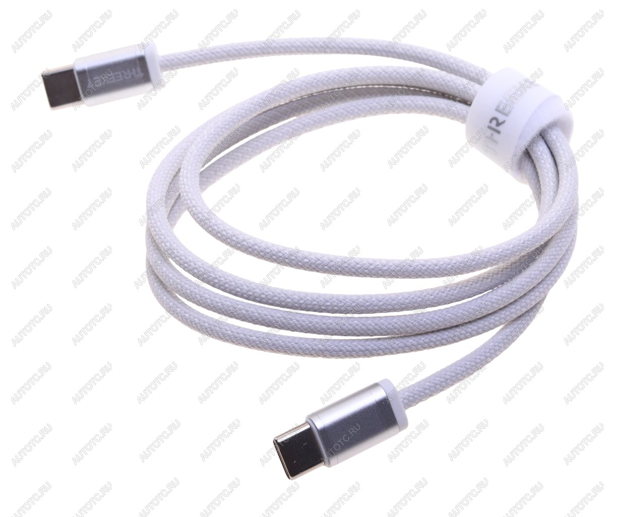 529 р. Кабель USB Type C-USB Type C 1м THREEKEY THREEKEY tk-nb07 60w white  с доставкой в г. Кемерово