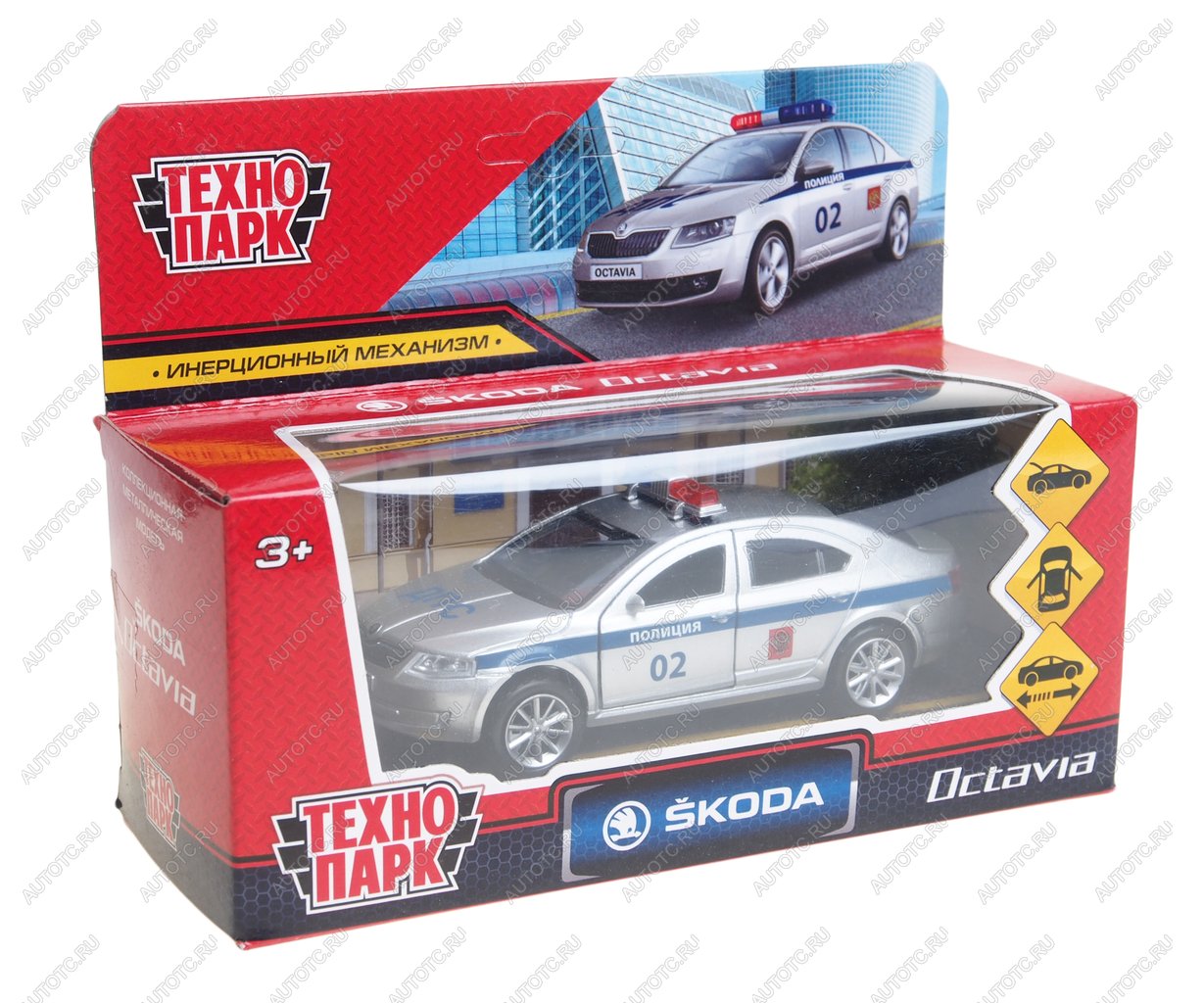1 179 р. Модель автомобиля SKODA Oktavia металлическая 1:43 ТЕХНОПАРК ТЕХНОПАРК oktavia-p  с доставкой в г. Кемерово