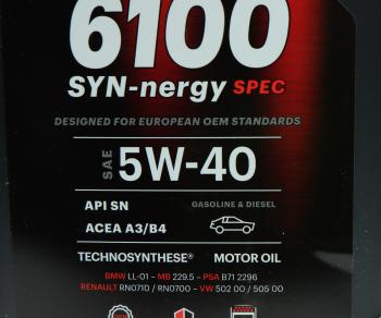 4 599 р. Масло моторное 6100 SYNERGIE 5W40 псинт.4л MOTUL MOTUL 112926  с доставкой в г. Кемерово. Увеличить фотографию 3